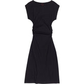 WYSE Black Esme Jersey Ruched Dress