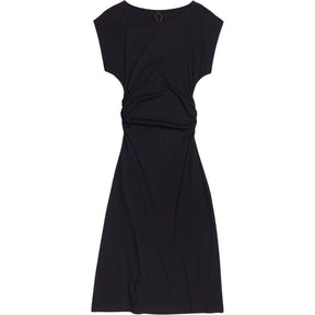 WYSE Black Esme Jersey Ruched Dress