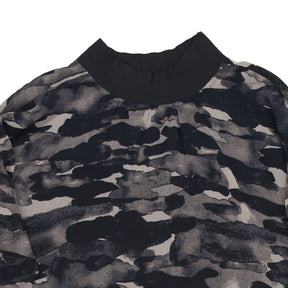 Wyse Camo Print Long Sleeve Top
