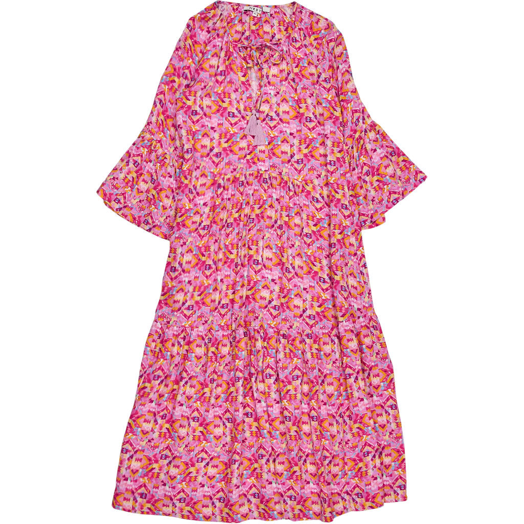 NRBY Pink Patterned Pixel Dress
