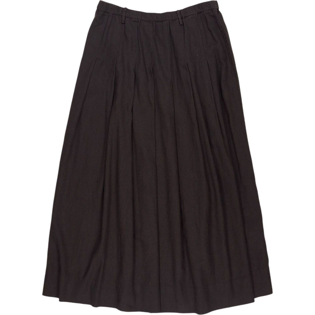 Hush Brown Pleated Midi Skirt