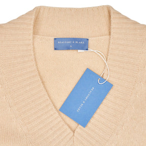 Beaufort & Blake Ecru Wool V Neck Jumper
