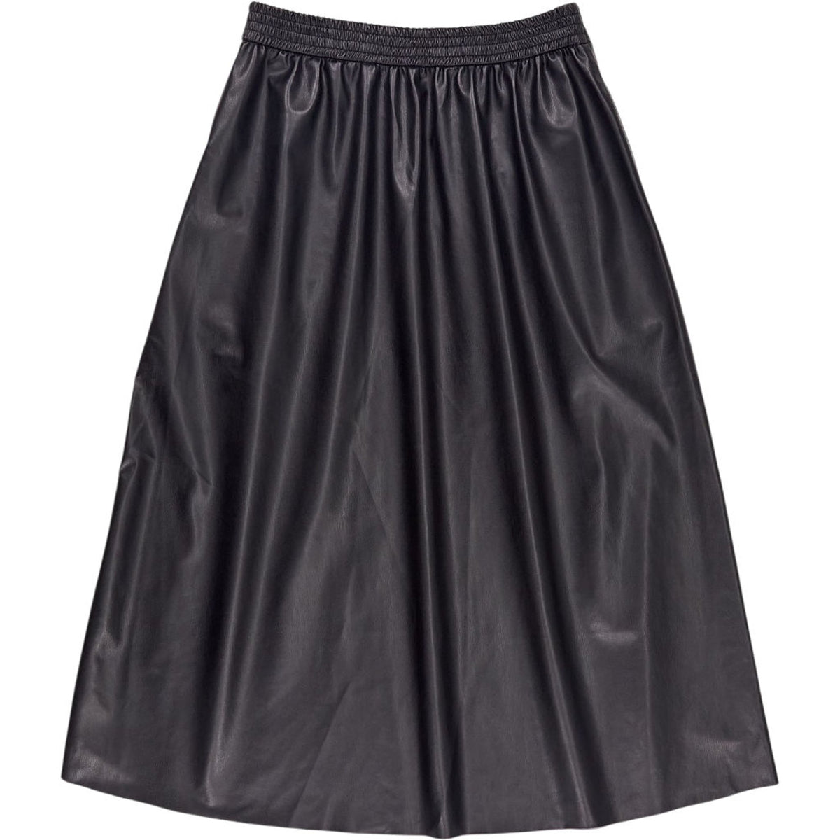 WYSE Black Faux Leather Mollie Skirt