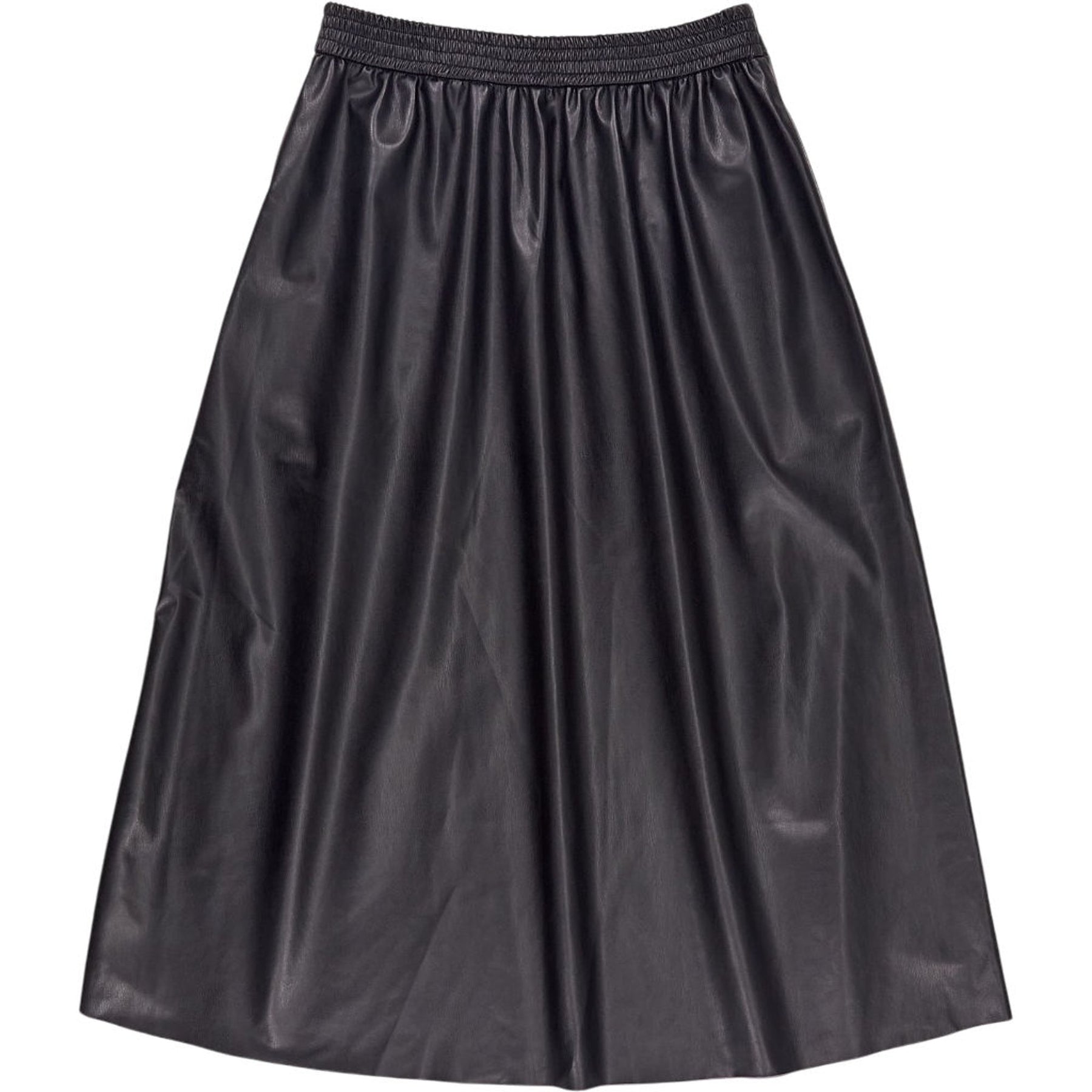 WYSE Black Faux Leather Mollie Skirt