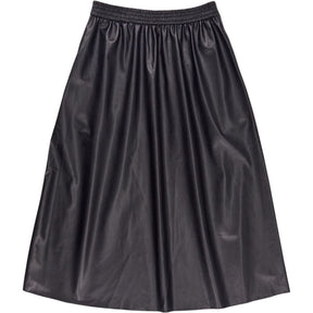 WYSE Black Faux Leather Mollie Skirt