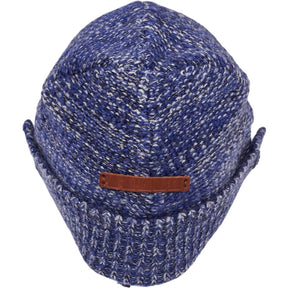 Folk Blue Knit Cap