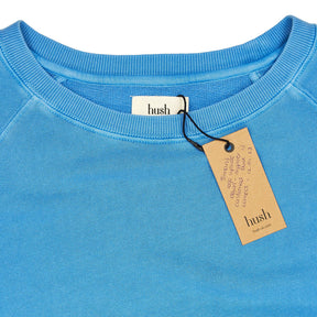 Hush Pool Blue Contrast Sleeve Stripe Sweatshirt