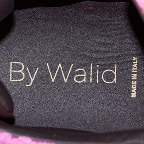 By Walid Pink Print Raw Silk Trainers