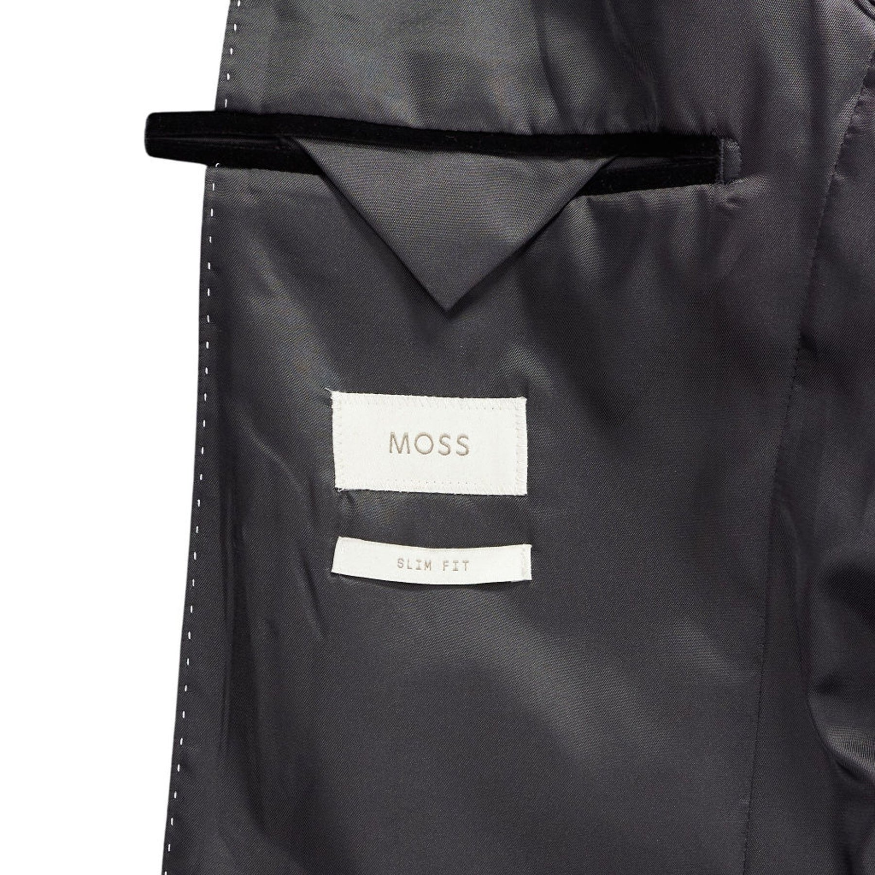 Moss Black Slim Fit Blazer Jacket