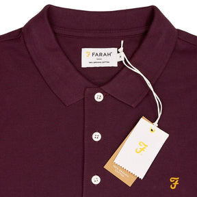 Farah Bordeaux Blanes Polo 100% Cotton