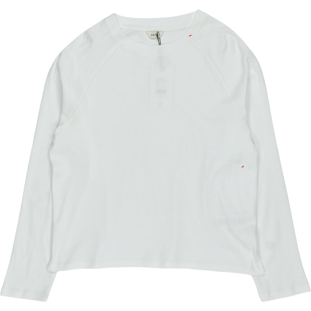 Hush White Cotton Raglan Top