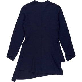 Morgane Le Fay Navy Asymmetric Wool Cardigan