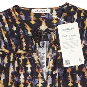 Baukjen Navy Kalina Printed Midi Dress