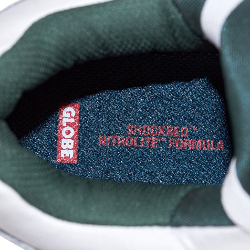 Globe White/Green Fusion Trainers