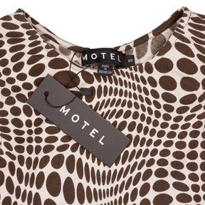 Motel Brown Adar Optic Polka Dress