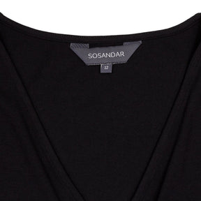 Sosandar Black Wrap Top