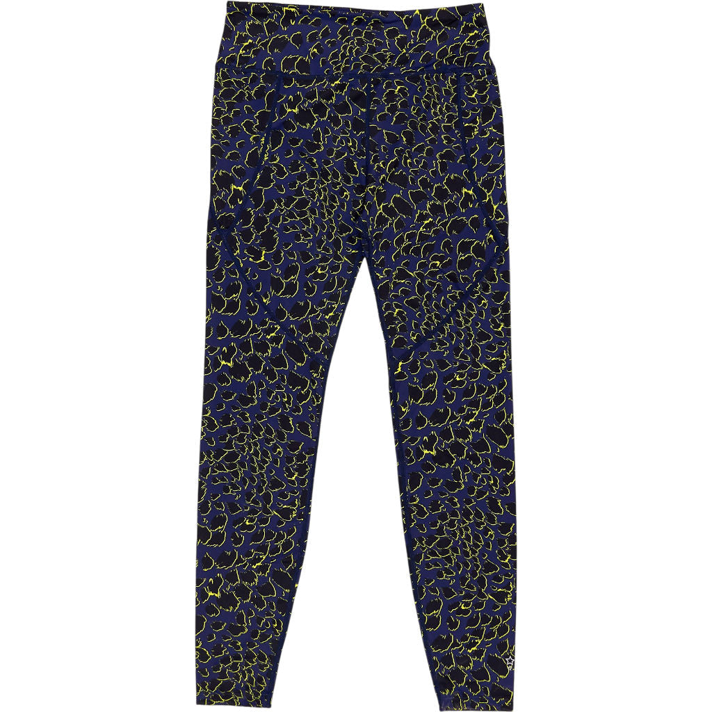 Hush Blue Yellow Aero Printed Active Leggings