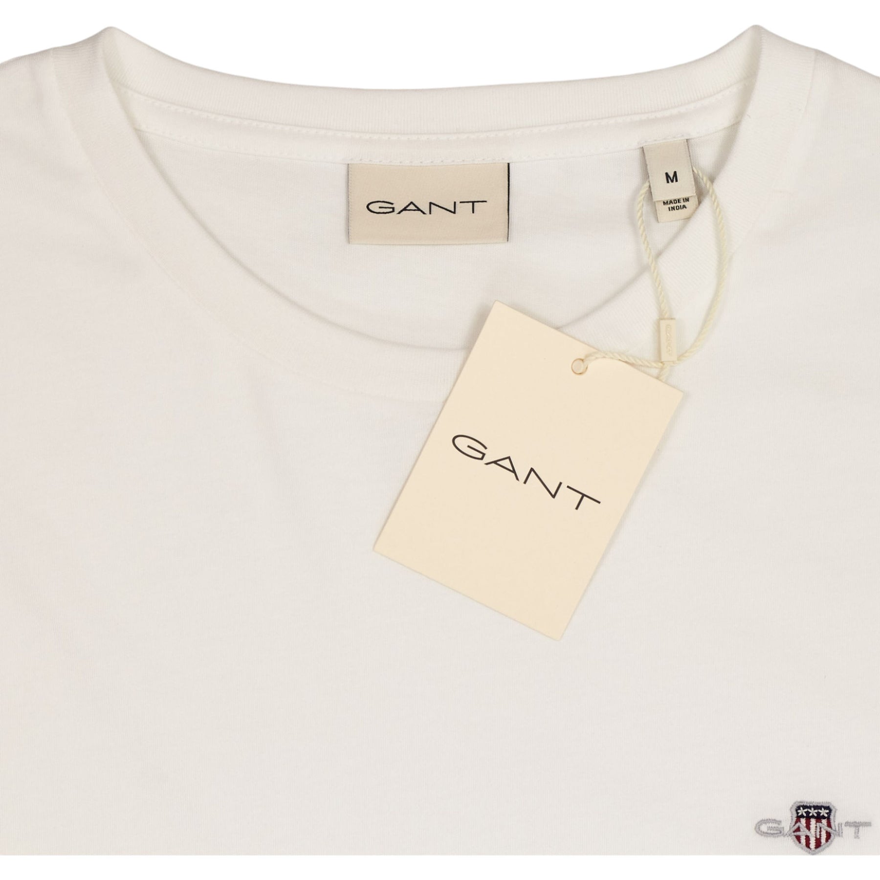 Gant White Reg Shield SS T-Shirt