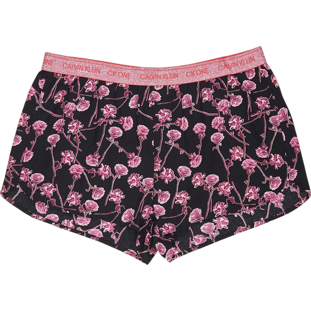 Calvin Klein Black Rose Print Shorts Size M