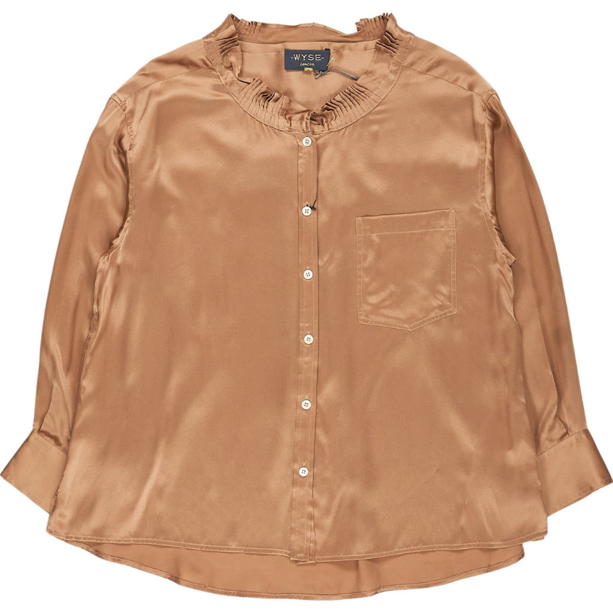Wyse Caramel Odette Silk Shirt