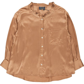 Wyse Caramel Odette Silk Shirt
