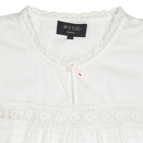 Wyse White Lace Detail Blouse