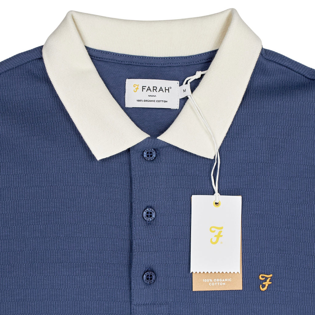 Farah Aegean Blue Clement Polo Shirt