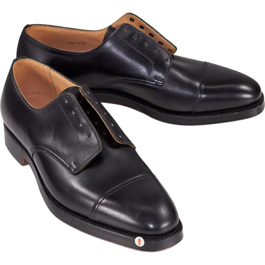 Crockett & Jones Black Leather Cap Toe Shoes