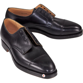 Crockett & Jones Black Leather Cap Toe Shoes