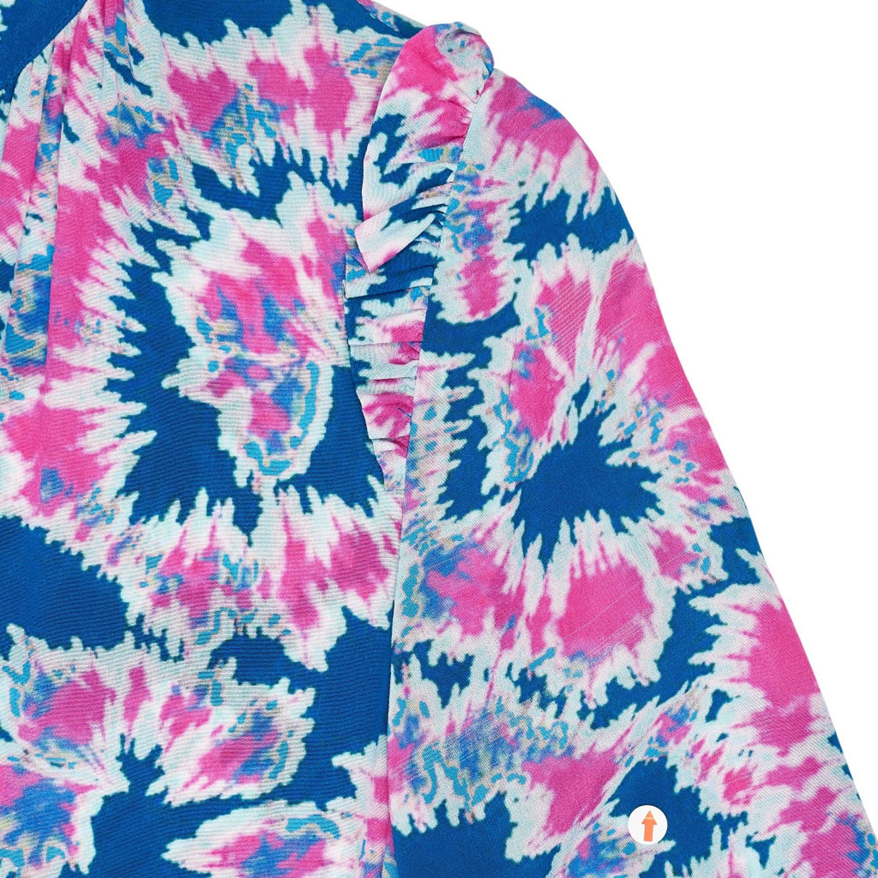 NRBY Blue Pink Floral Midi Dress