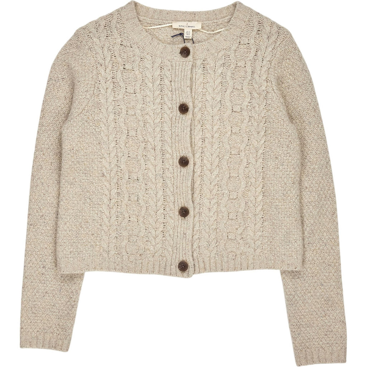Seasalt Cornwall Cream Tressa Cardigan Wool