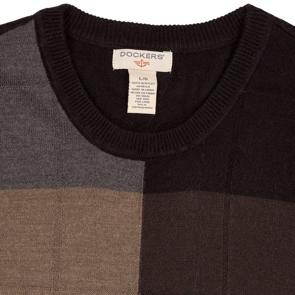 Vintage Dockers Black Brown Check Jumper