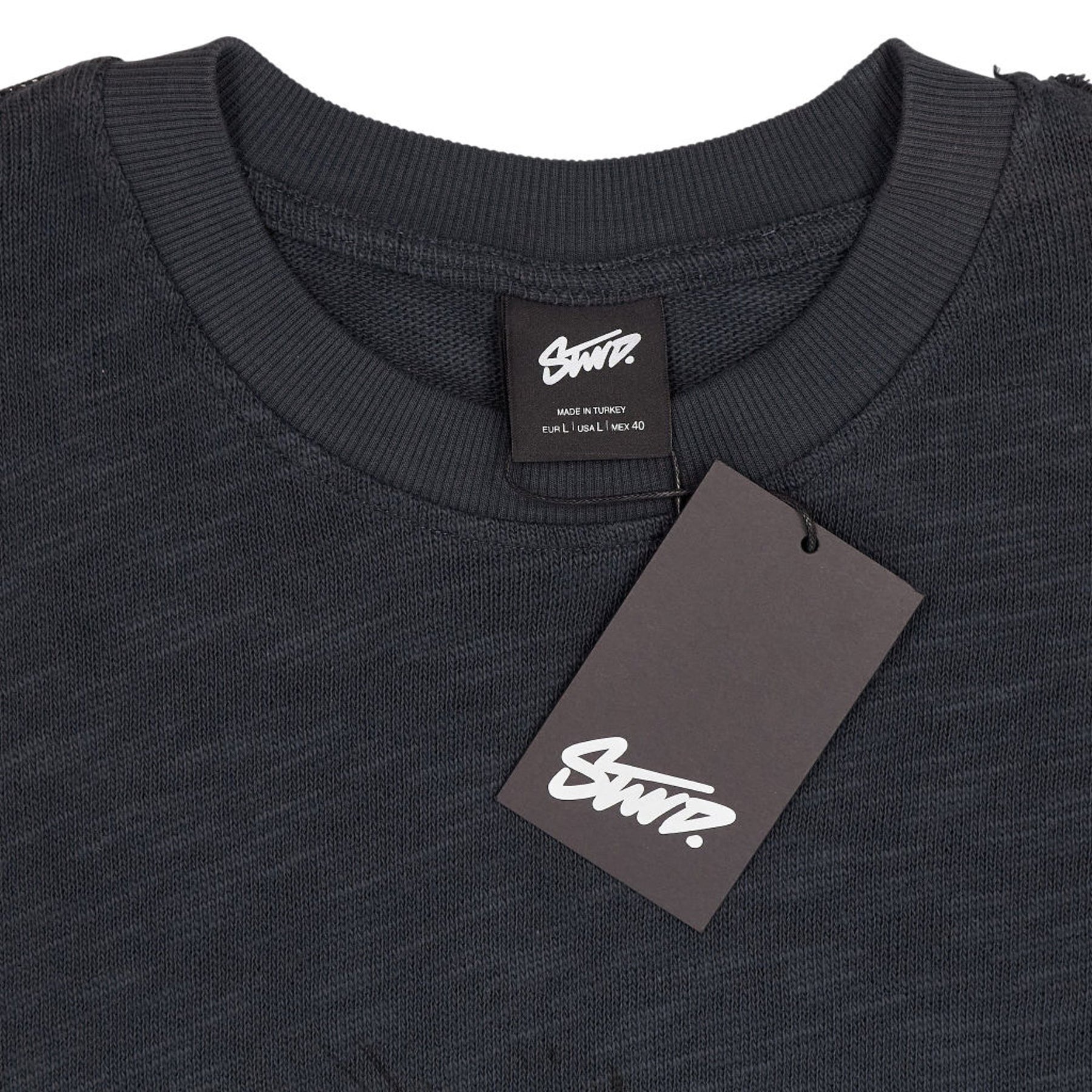 Pull & Bear Navy Graphic T-Shirt Cotton