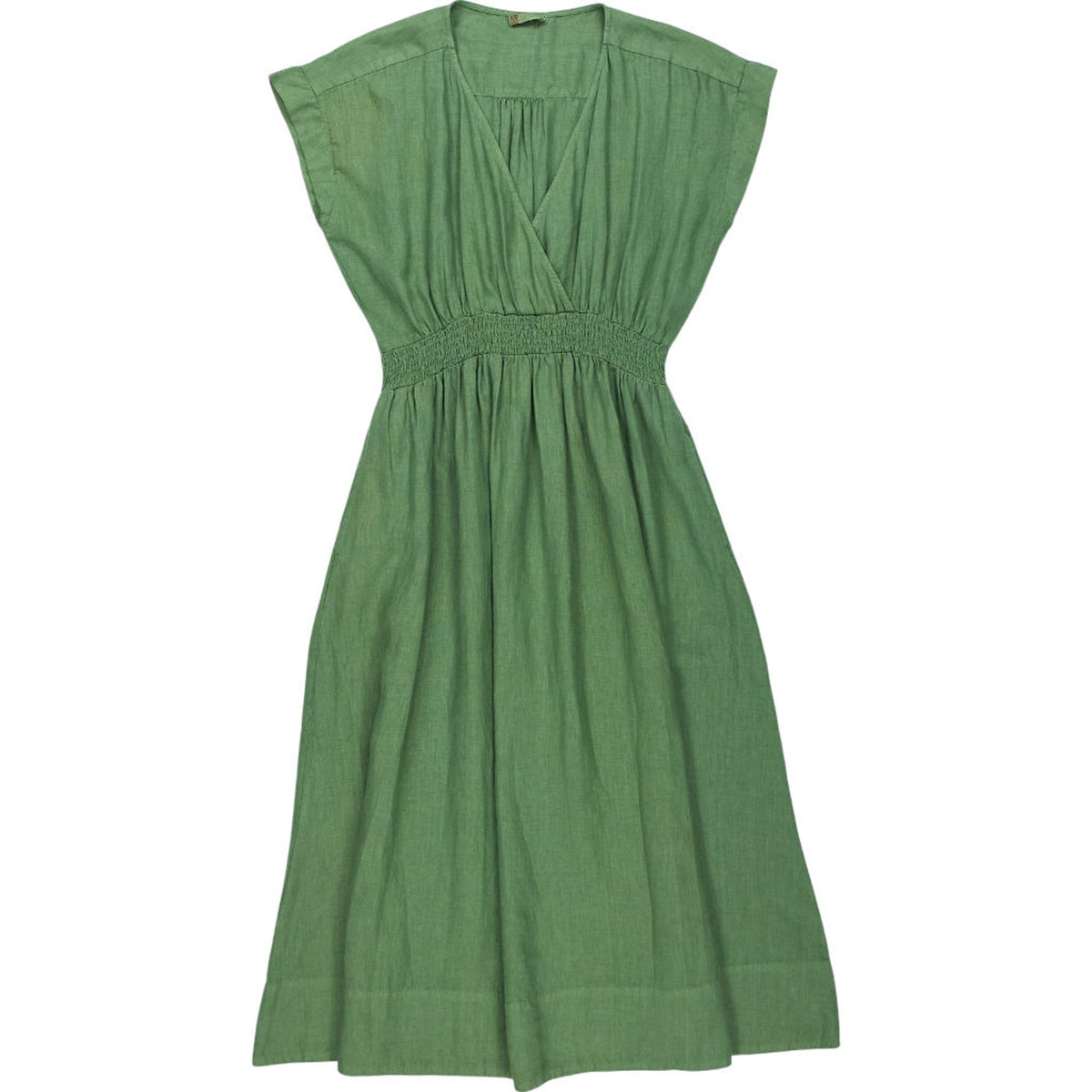 Wyse Green Elsa Linen Dress