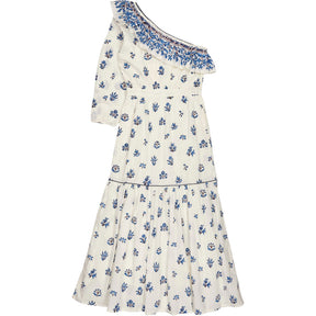 Daydress White Blue Floral Astrid Dress