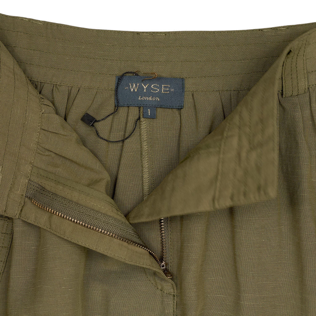 WYSE Khaki Midi Skirt