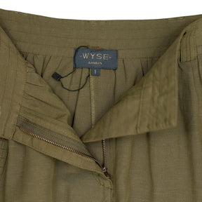 WYSE Khaki Midi Skirt