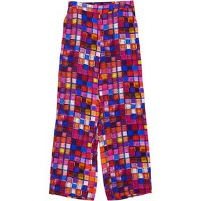NRBY Multicoloured Silk Wide-Leg Trousers