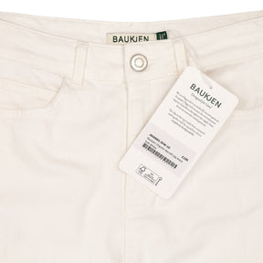 Baukjen White Organic Barrel Leg Jeans