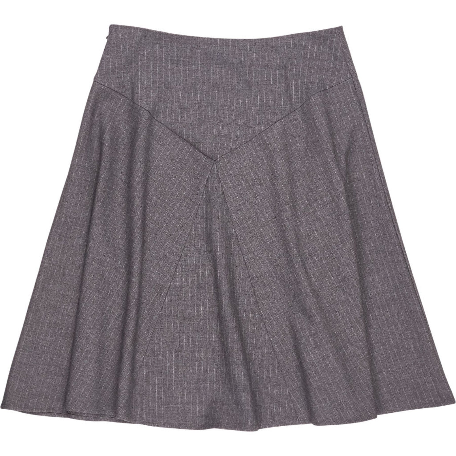 Pull&Bear Grey Pinstripe A-Line Skirt