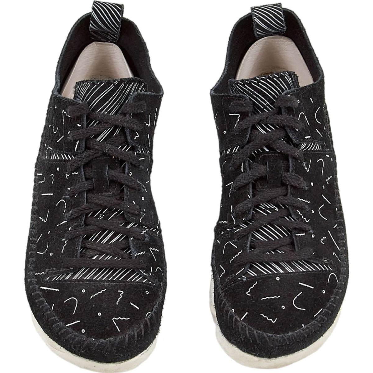 Clarks Womens Black Suede Trainers