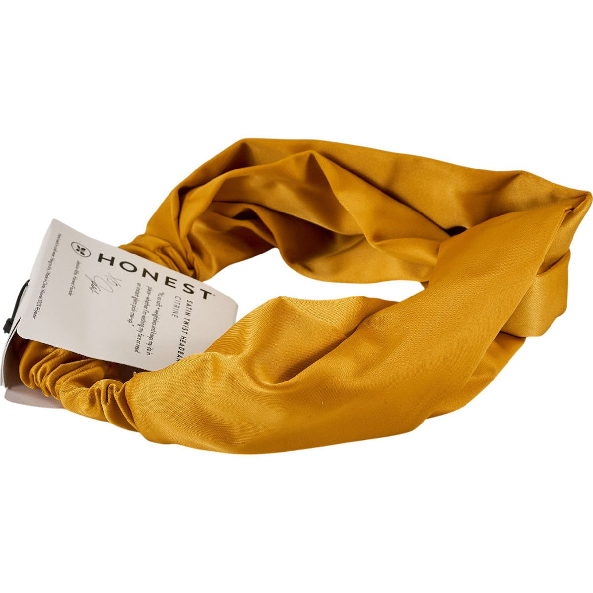 Honest Citrine Satin Twist Headband