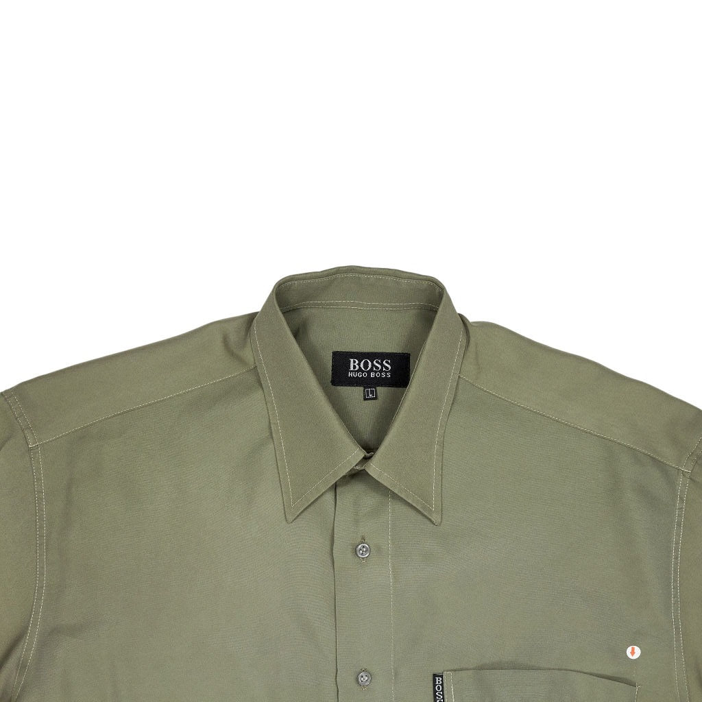 Hugo Boss Green Short Sleeve Shirt