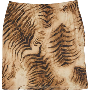 Motel Brown Tiger Print Skirt