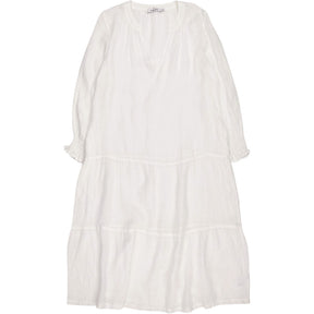 NRBY White Linen Midi Dress