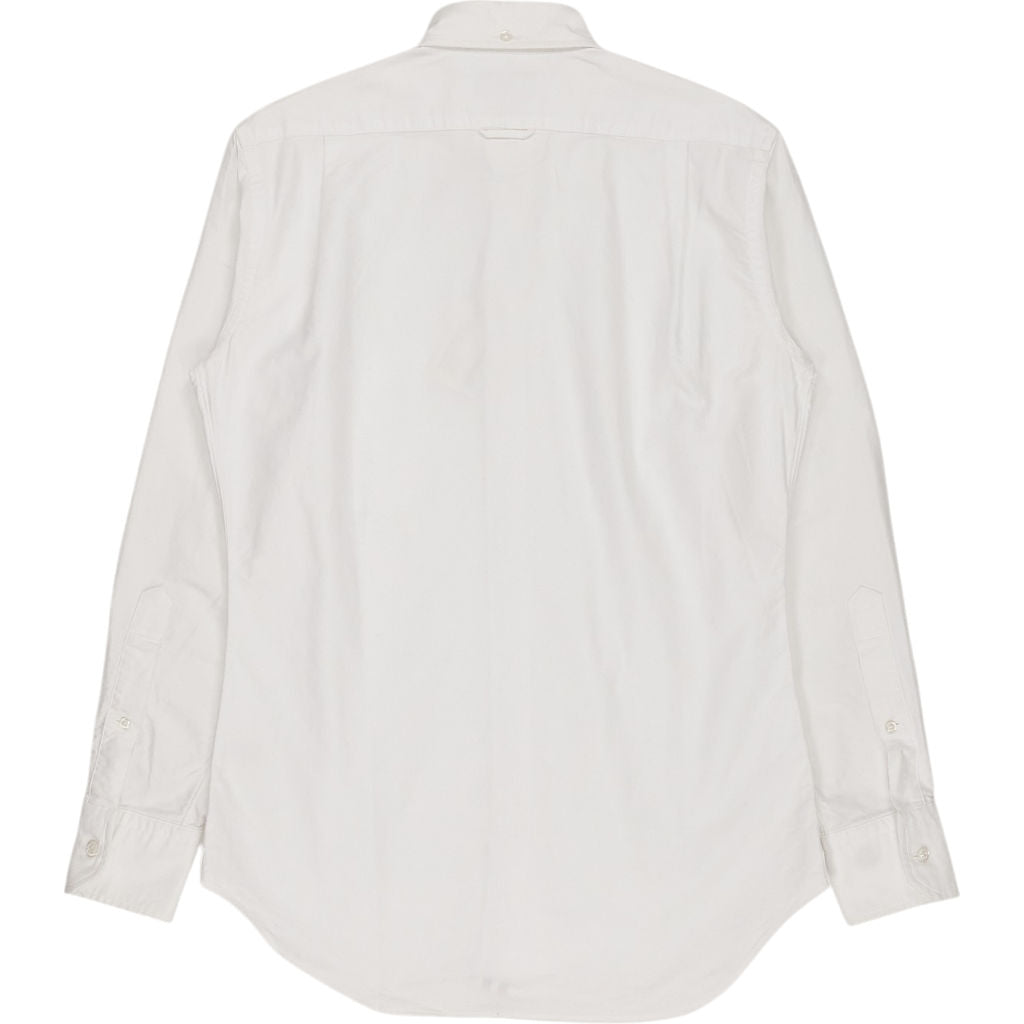 Thom Browne White Grosgrain Placket Oxford Shirt