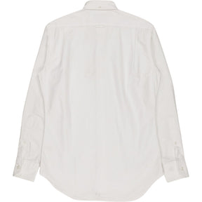 Thom Browne White Grosgrain Placket Oxford Shirt