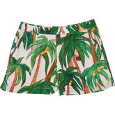 Endless Joy Ecru Multi Palma Short Shorts