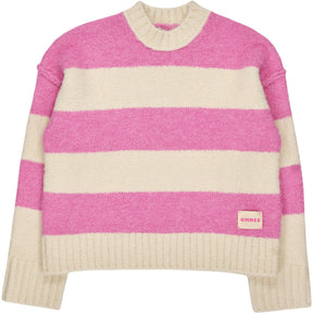 OMNES Pink Cream Striped Clementine Jumper
