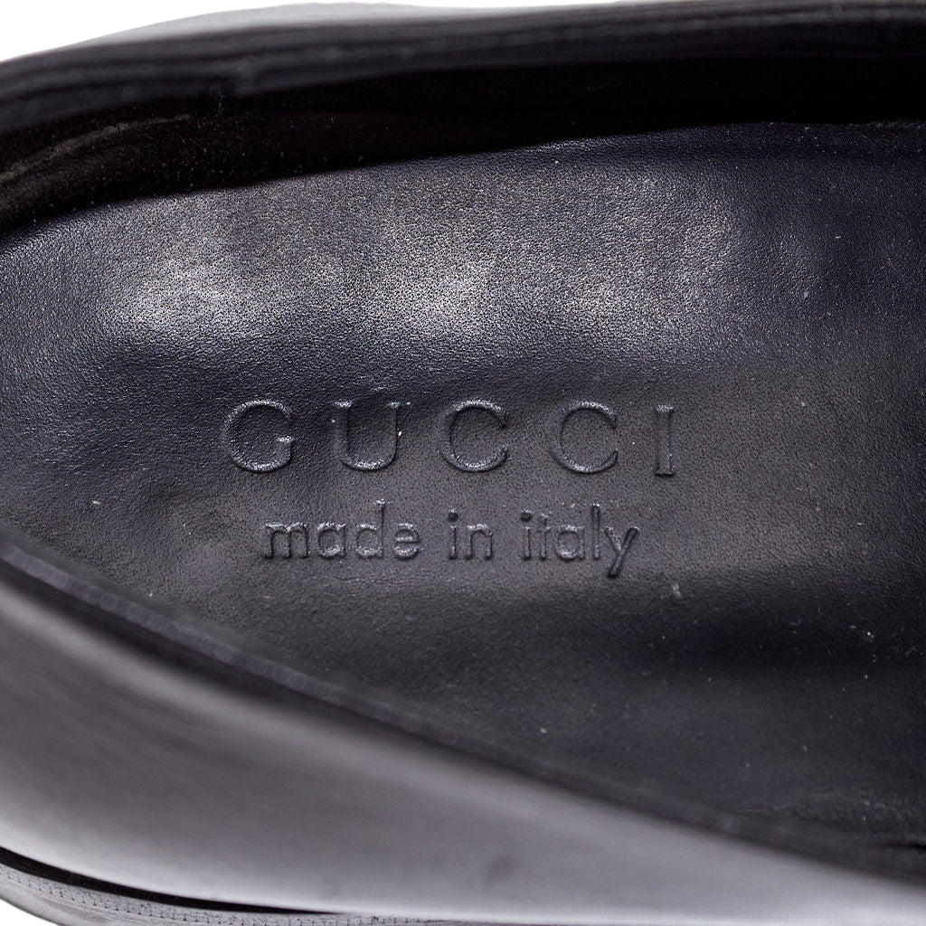 Gucci Black Leather Loafers